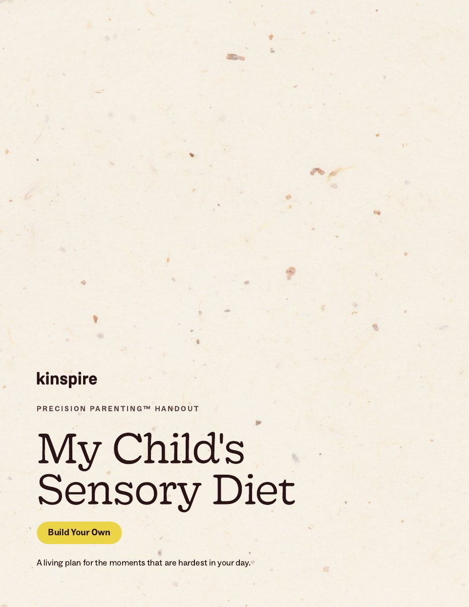 My Child’s Sensory Diet page 1