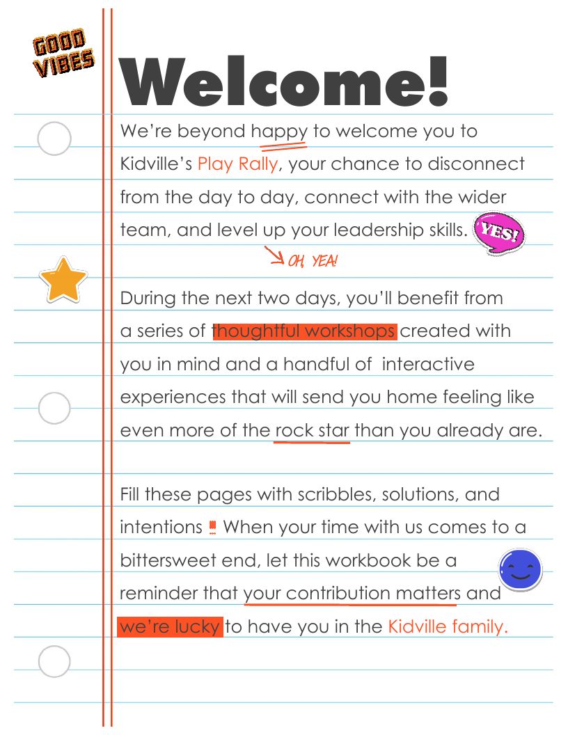 Play Rally workbook page 1